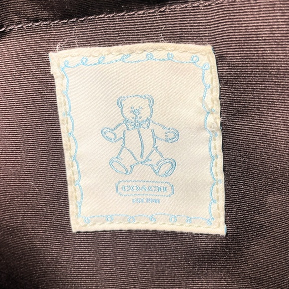 Coach Baby Bag Large Tote Zipper Top Signature Khaki Optic Print - Picture 6 of 10